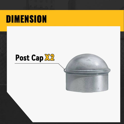 Heavy Duty Galvanized Fence Post Cap For One And Three Eighths Inch Posts Built To Last Chain Link Fence Parts Rustproof