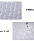Close-up of bubble lining and waterproof test of 25 Pack White 4x6 Bubble Lined Mailers Self Seal Padded Shipping Envelopes Waterproof Shockproof Dustproof Durable Poly Mailers Great For Documents And Small Items