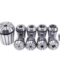 Premium High Precision ER25 Spring Collet Set For CNC Machining And Engraving Machines, 1-20mm steel collets arranged together.