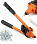 Heavy Duty One Hand Rivet Gun Kit With Fifty Rivets For Slick Auto Repairs And Furniture Builds Easy Grip Alloy Manual Riveter with rivets