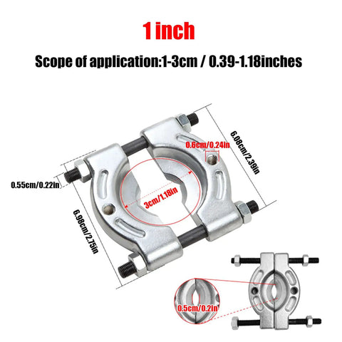 Beefy Bearing Puller For Cars And Trucks Pro Grade Auto Maintenance Tool with dimensions and specifications for precision.