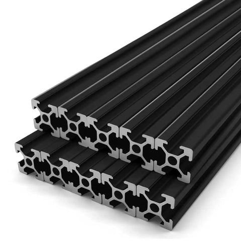 10 Pack T Slot 2020 Aluminum Extrusion 600mm European Standard Black Anodized Profile For CNC DIY Builds And Makers 20X20mm Cross Section
