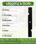 Beefed Up High Lift Mower Blades Set 3 Pack For Scag Tiger Cub Wildcat Turf Tiger And John Deere Walk Behind Mowers With 36 And 52 Inch Decks