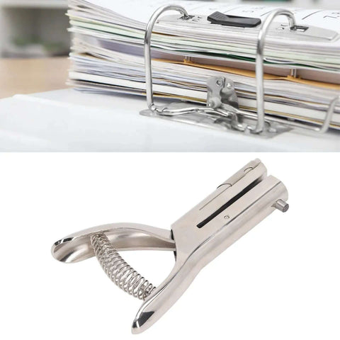 Heavy Duty 6mm Round Hole Punch for Paper ID Cards PVC Cards and Badge Photos Stainless Steel Handheld Single Circle Punch