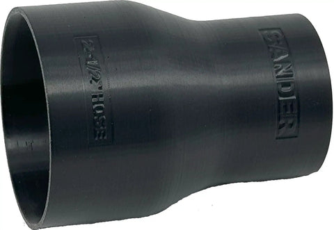 2-1/2 Inch Dust Hose Adapter For DeWalt And Craftsman Sanders, Connects 2-1/2 Inch Dust Collection Hose To DWE6411 DWE6420 DWE6421 DWE6423 DCW200 DCW210 CMEW230 CMEW231 CMCW220B CMCW222B, Made In USA, showing side angle