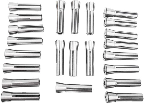 Pro Grade R8 Collet Set For Milling And CNC, 23 Piece Precision Ground Set 1/16 To 3/4 Inch, Ultra Tight 0.0006 TIR, arranged
