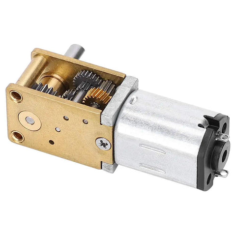 Mini Metal Gear Motor 12V N20 DC Gear Motor 27RPM High Torque Geared Micro Motor with CW CCW Rotation for Robotics Projects Durable Low Noise Performance