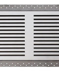 Removable Mud In Flush Cold Air Return Vent Cover And Register, Premium Modern Wall Vent, primed and ready to paint, front view