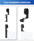 36 Inch Single Bifold Sliding Barn Door Hardware Kit with top and side mount installation methods shown