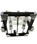 Beefy 2020 And 40 Millimeter Aluminum Profile Frame Kit With Slick Anodized Finish Crisp Cnc Prethreaded Holes from an overhead angle.