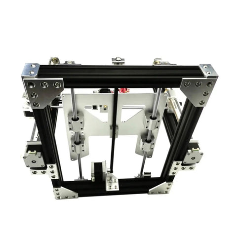 Beefy 2020 And 40 Millimeter Aluminum Profile Frame Kit With Slick Anodized Finish Crisp Cnc Prethreaded Holes from an overhead angle.