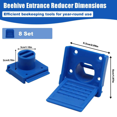 Beekeeping Bee Hive Entrance Gates Eight Pack Open And Close Entrance Reducers Durable Blue Beehive Ventilation Window Plastic Disk Gate