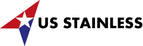 US Stainless logo with red and blue star design