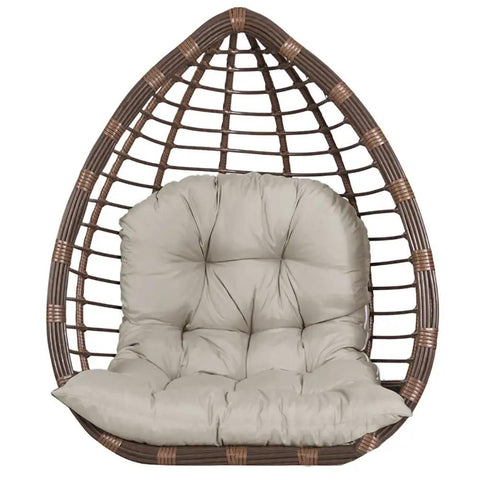 Hanging Egg Chair Cushion Set For Indoor Outdoor Use, Waterproof Ultra Soft Hammock Seat Pad And Back Cushion in Light Gray