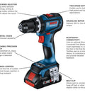One Half Inch Brushless Hammer Drill And Driver Kit With Core 18v 4ah Battery featuring all-metal chuck and precision clutch.
