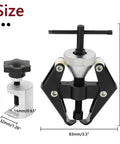 Beast Battery Terminal Puller And Wiper Arm Removal Tool, carbon steel, showing size dimensions of clamps and jaw opening.