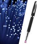Heavy Duty Pen Style Fiber Optic Cleaver Featuring Precision Flat Ruby Blade For Flawless Cable Splicing, with fiber optics backdrop.