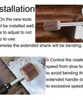 Installation of Extra Long 90mm Flap Wheel Sanding Set With 1 Quarter Inch Shank For Drill Grinder And Rotary Tools