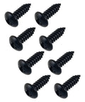 Sturdy Black License Plate Screws Kit For Cars And SUVs, 18 8 Stainless Steel, Number Three Phillips Pan Head, Quarter Inch Diameter, Three Quarter Inch Long SelfTapping Bolts, 8 Pack For Front And Rear Plates OTTOPO