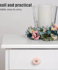 Drawer with 4 Pack Handcrafted Blush Ceramic Drawer Handles For Dresser And Kitchen Cabinets Single Hole Vintage Cabinet Knobs