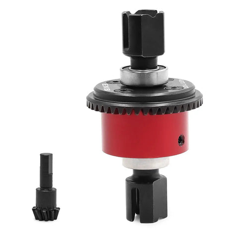 Red 43T Limited Slip Diff Set With 10T Input Gear for ARRMA Kraton 6S Outcast 6S, aluminum and steel construction