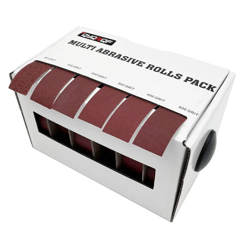 Emery Cloth Roll With Dispenser 6 Grit Sandpaper Set 80 150 240 320 400 600 Grits Aluminum Oxide Abrasive Box