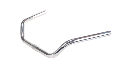 Rise Cruiser Handlebar 25.4mm Silver For Fixed Gear And Road Bikes, Lightweight Aluminum, High Rise Design, Ergonomic Comfort