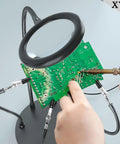 Helping Hands Soldering Station With 3X Magnifying Glass Light And 4 Flexible Arm Magnifier Third Hand Tool for electronics repair