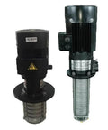 Two Heavy Duty 5500W Machine Tool Cooling Pumps with gear assemblies, designed for high coolant demands in machining.
