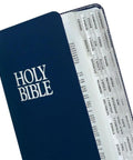 Super Crisp Silver Edge Bible Tabs For Old And New Testament Includes Eighty Durable Sticky Index Markers on a Bible's edge.