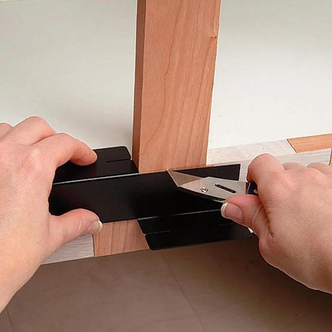 Using Edge Trimmer Guide Pro Grade Edge Banding Cutter For Cabinet Refacing Durable Square Cutting Tool on wood edge