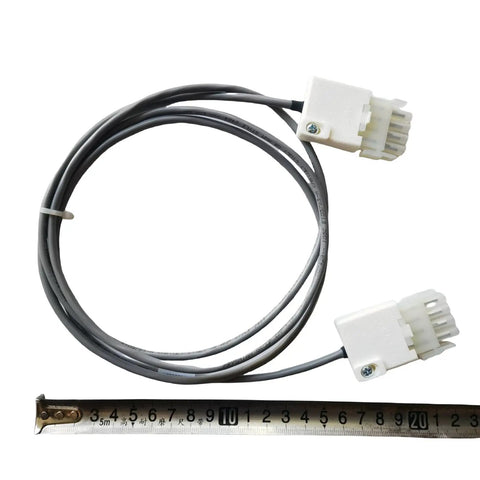 JLG Cable Communication Analyzer Part 1060633 for Boom Lift, 2 connectors on a heavy-duty diagnostic cable showing length with ruler.