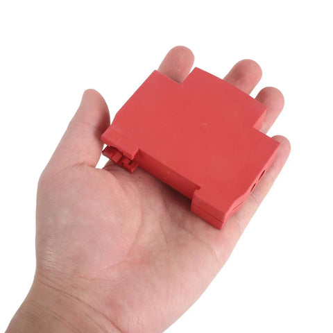 Heavy Duty Four Pack Fire Extinguisher Protective Housing With A Quick Snap Install And Slick Aerosol Shield held in hand