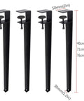 Four Piece Metal Table Clamp Legs For DIY Tables And Desks, Adjustable F Shape Iron Support, No Punching Design With Adjustable Feet