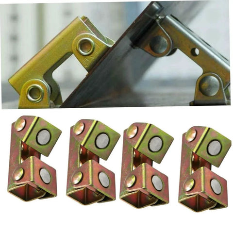 Pro Grade Magnetic Welding Clamps V Type Fixture Set, Stainless Steel Hand Tools with Adjustable Magnetic Base, 4 Piece Kit