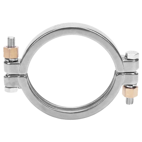 DERNORD 304 stainless steel sanitary tri-clamp, 3.5-inch bolted clamp with brass nuts