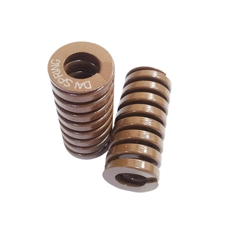 Heavy Duty Compression Springs For Stamping Dies And Metal Molds, 2 Pack Spiral Load Hold Down Springs 30Mm X 15Mm X 75MM Size stacked side view