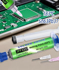 Sn63 Pb37 Tin Solder Paste For Electronics Soldering Flux 183 C Melting Point 20 To 38 Micron Tin Paste For PCB IC BGA And SMD Repair 3 Pack