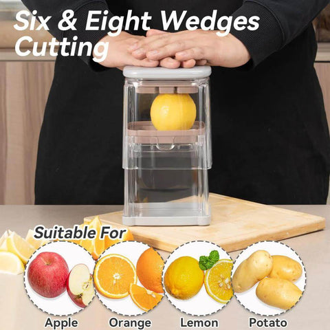 Badelite 3-in-1 French fry cutter and vegetable chopper with transparent housing and stainless steel blade