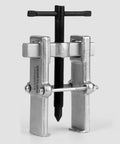 Top Shelf Heavy Duty Chrome Vanadium Steel Two Jaw Bearing Puller with adjustable jaws for automotive repair.
