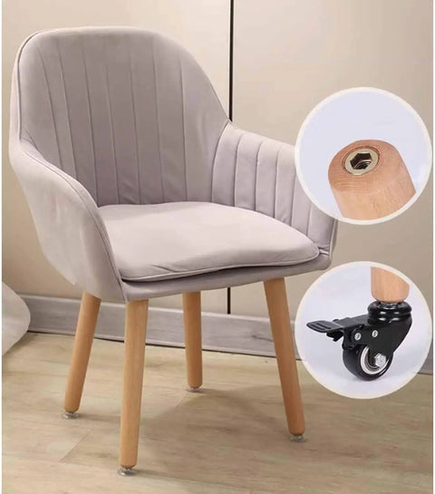 Rock Solid Heavy Duty Furniture Legs With Smooth Rolling Casters Set Of 4 Adjustable Solid Beech Wooden Replacement Feet for chair