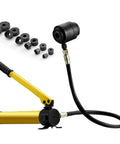 9 Ton Hydraulic Knockout Punch Kit For Conduit One Half Inch To Four Inch, Heavy Duty Hole Cutter Set With Driver