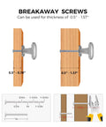 Solid Zinc Alloy 10 Pack Brushed Nickel Kitchen Cabinet Knobs with breakaway screws for 0.5 to 1.57 inch thick doors.