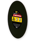 Swift Cut 10 Inch Metal Cut-Off Blade For Chop Saws, 3/32 Inch Thick, 5/8 Inch Arbor, front view with label. Type 1, resin-bonded