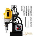 Magnetic Drill Press 1200W Powerful Electric Bench Drilling Rig Machine for Engineering Steel Structure with core bits.
