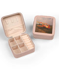 Stearman Pre WWII Trainer Aircraft Jewelry Travel Case Pink Ultra Compact 4x4x2 Inch Jewelry Box With Soft Plush Lining