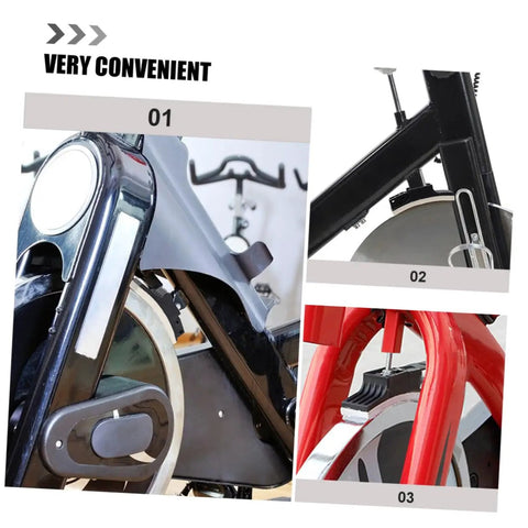 Close-up of Four Piece Fitness Bike Brake Pad Set for Exercise Bike Replacement Braking Pads Easy Install Quick Release Braking Blocks
