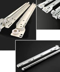 20 Inch Metal Drawer Slides Heavy Duty Drawer Runners With Screws White Bottom Fix Pull Out Rails Repair Kit Rust Resistant Smooth Quiet Operation 2 Pack, white metal slides