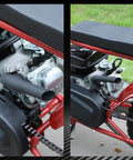 Beast Mini Bike Exhaust Pipe Kit Direct Fit For Predator SixPointFiveHP GX160 GX200 212cc 224cc 196cc Coleman CT200U CT200U EX BT200X Small Engine Massimo MB200 Baja Warrior Go Kart Parts Black installed close-up
