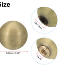 25mm Ball Lamp Finial Caps Knob Set Bronze Finish Solid Brass For Table And Floor Lamps 2 Pack With M10 Male To One Quarter Twenty Seven Female Brass Adapter Decorative Screw Cap Nuts showing size and threading details.